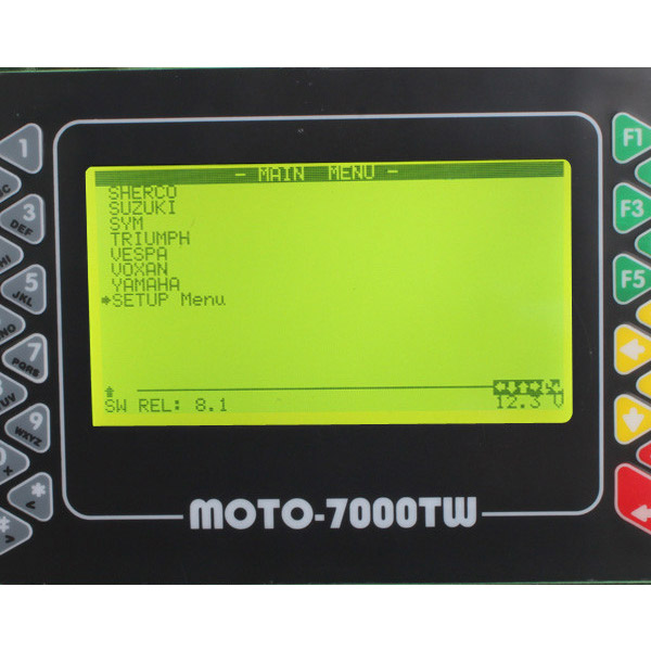 Moto 7000TW ซอฟต์แวร์สแกนเนอร์ Universal แสดง 4