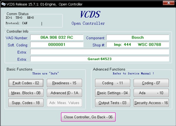 VAGCOM V15.7.1 ซอฟต์แวร์แสดงผล 3