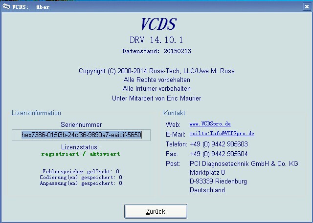 VAG 14.10.2 ซอฟต์แวร์วินิจฉัยสายเคเบิล VAG-5