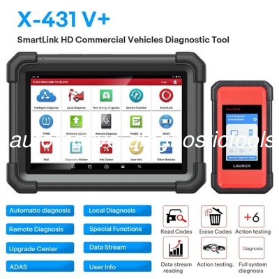ราคาดี การเปิดตัว X431 V + SmartLink HD เครื่องมือวินิจฉัยภาระหนักสําหรับรถบรรทุก 12V / 24V ออนไลน์