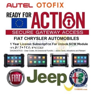 ราคาดี [ทางออนไลน์เปิด] Autel European FCA Chrysler Fiat Alfa SGW การรักษาความปลอดภัย Gateway Unlock บริการสําหรับ Autel / OTOFIX เครื่องมือ ออนไลน์