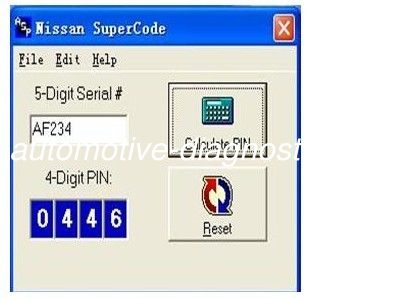 Nissan Super Code Software, Nissan Pin Code Calculator For Programming Keys