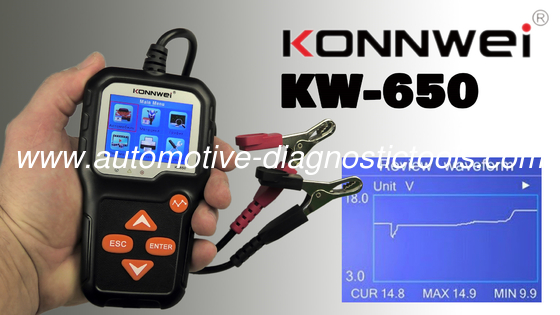 ราคาดี KONNWEI KW650 เครื่องทดสอบแบตเตอรี่ 6V-12V เครื่องทดสอบแบตเตอรี่รถยนต์จักรยานยนต์ ออนไลน์