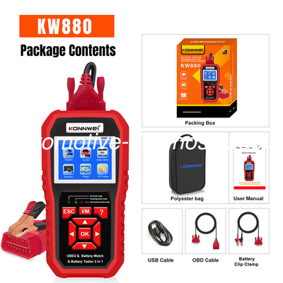 ราคาดี KONNWEI KW880 แบตเตอรี่ Tester การสนับสนุนการวินิจฉัย & รถแบตเตอรี่ Tester & รถแบตเตอรี่คู่ 3 ใน 1 ออนไลน์