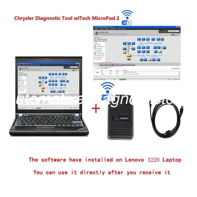 ราคาดี WIFI เครื่องมือวินิจฉัยไครสเลอร์ WiTech MicroPod 2 กับเล็ปท็อป Lenovo T420 ออนไลน์
