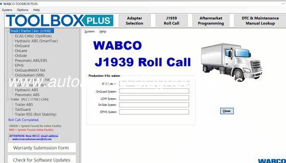 ราคาดี ซอฟต์แวร์วินิจฉัย WABCO TOOLBOX PLUS 14.3.0.0 ปี 2025 ออนไลน์