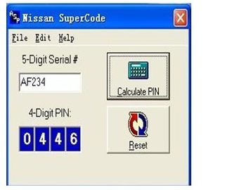 ราคาดี ซอฟต์แวร์ Nissan Super Code, เครื่องคิดเลขรหัส Pin ของนิสสันสำหรับคีย์การเขียนโปรแกรม ออนไลน์